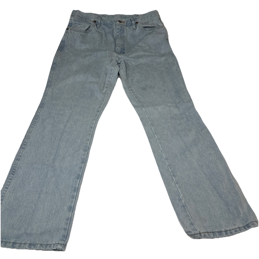 Wrangler Mens Light Blue Denim Jeans Light Wash Size 35 x 30